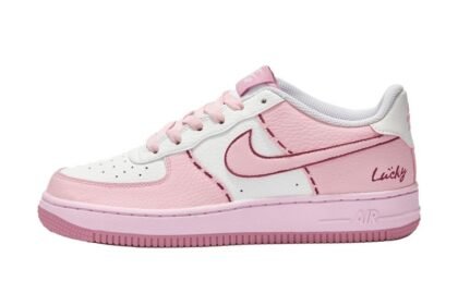 Custom Air Force 1 Shoes Pink White Lucky Charm
