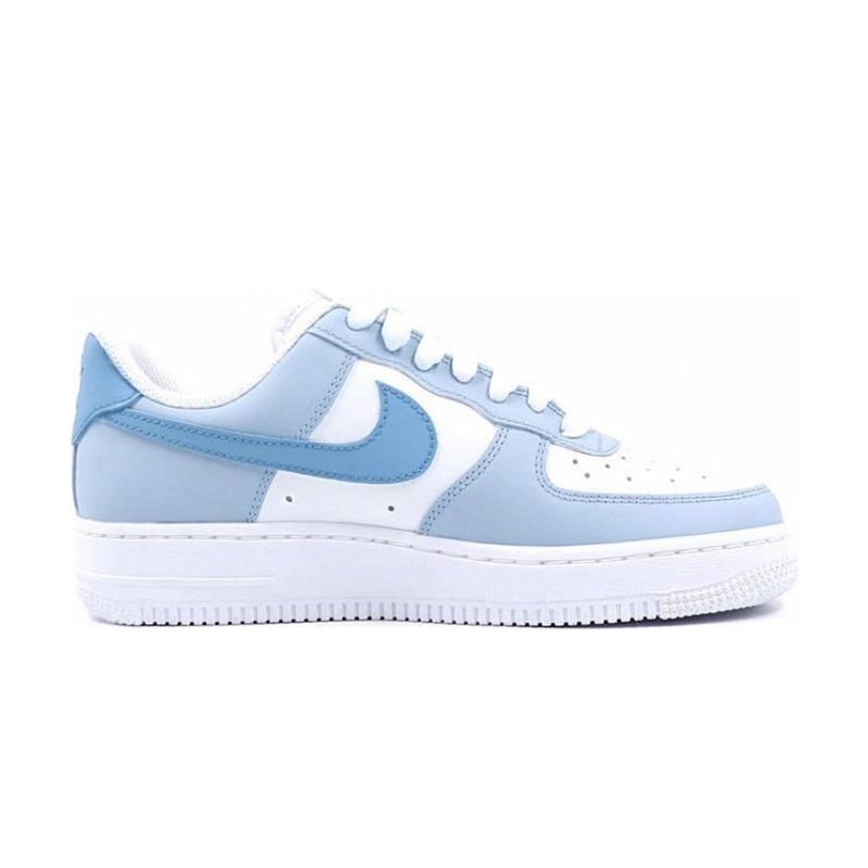 Custom Air Force 1 Shoes White Blue Cute Bear - Image 2