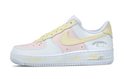 Custom Air Force 1 Shoes White Pink Cute Puppy