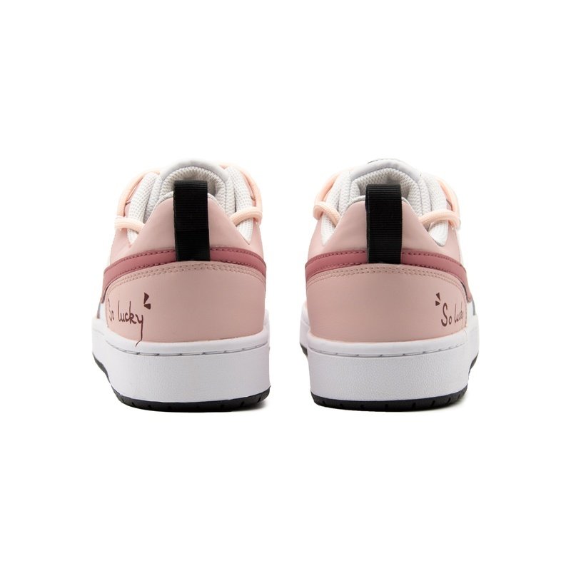 Custom Court Shoes Beige Pink Lucky Charm - Image 3
