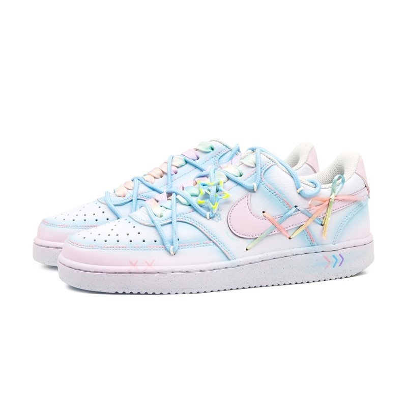 Custom Court Shoes Blue White Serene Sky - Image 3