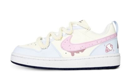 Custom Court Shoes Blue Yellow Ice Cream Delight