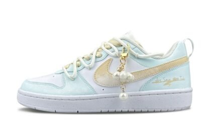 Custom Court Shoes Light Blue Beige Sea Salt Cocoa