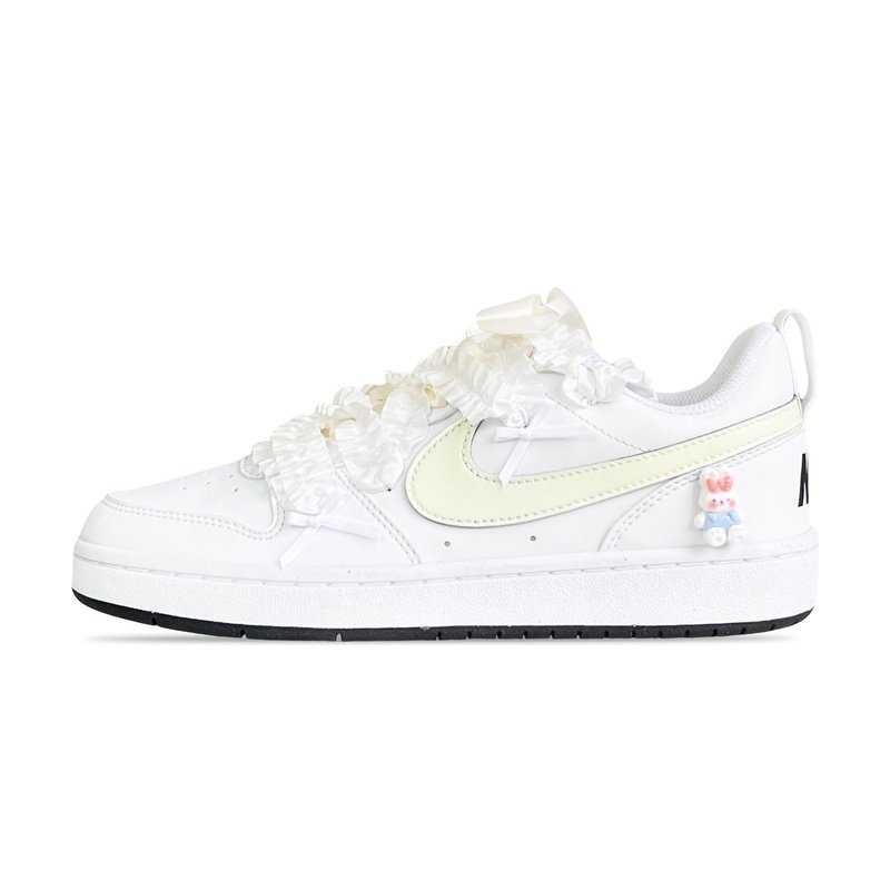 Custom Court Shoes White Yellow Little Rabbit Diary
