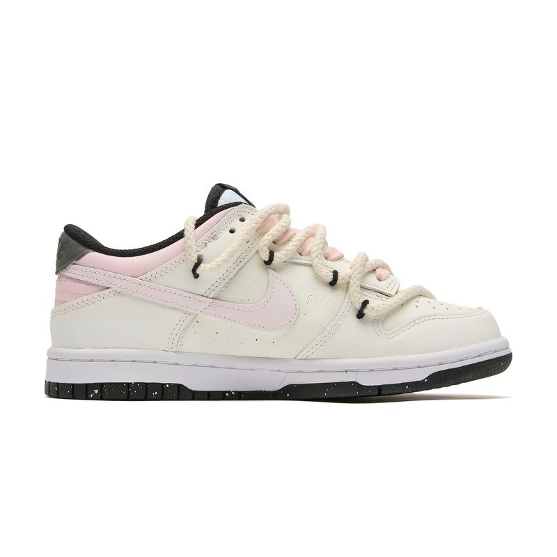 Custom Dunk Shoes Beige Pink Whale Dream - Image 2