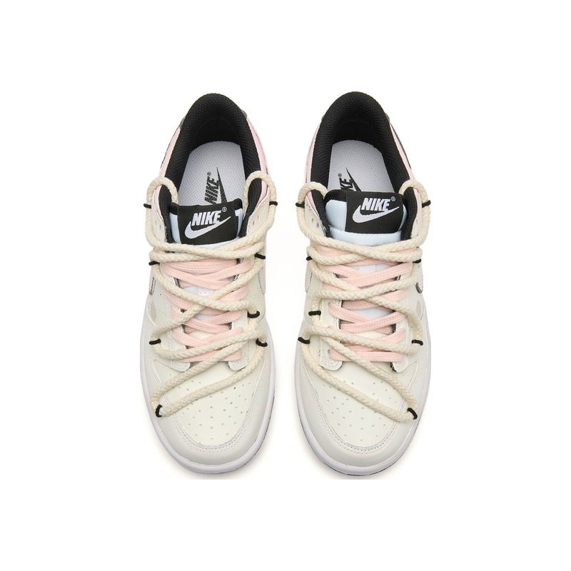 Custom Dunk Shoes Beige Pink Whale Dream - Image 4