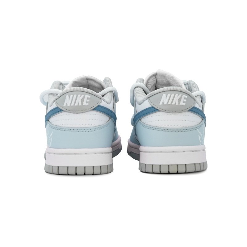 Custom Dunk Shoes Blue White Graffiti Angel - Image 4