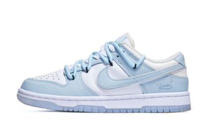 Custom Dunk Shoes Ice Blue Coastal Breeze