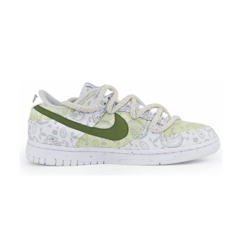 Custom Dunk Shoes Mint Olive Bandana Style - Image 2