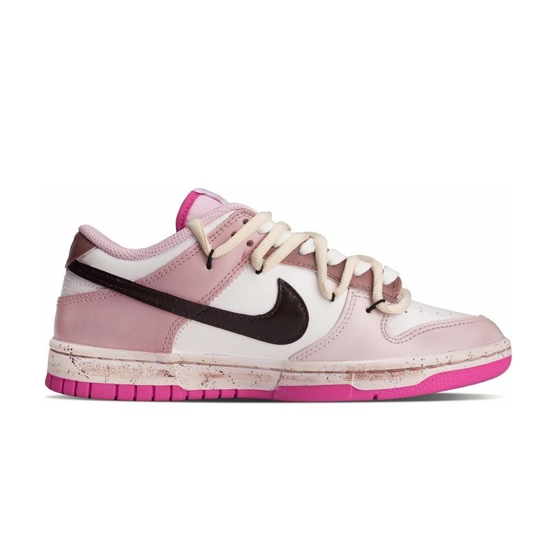 Custom Dunk Shoes Pink Black Rose Eiffel - Image 2