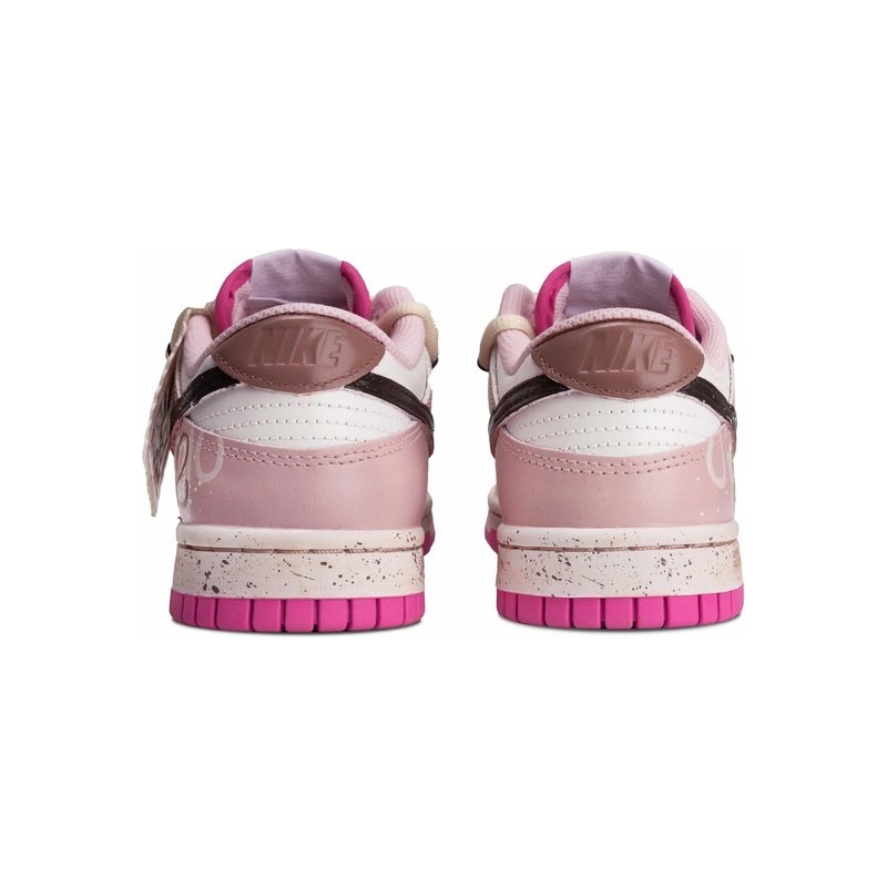Custom Dunk Shoes Pink Black Rose Eiffel - Image 4