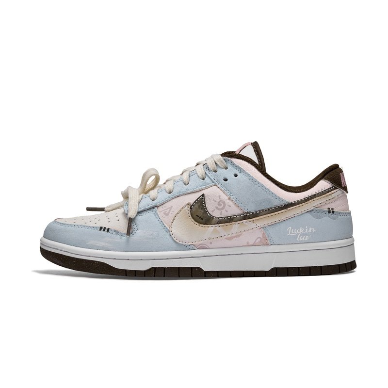 Custom Dunk Shoes Pink White Berlin Wall