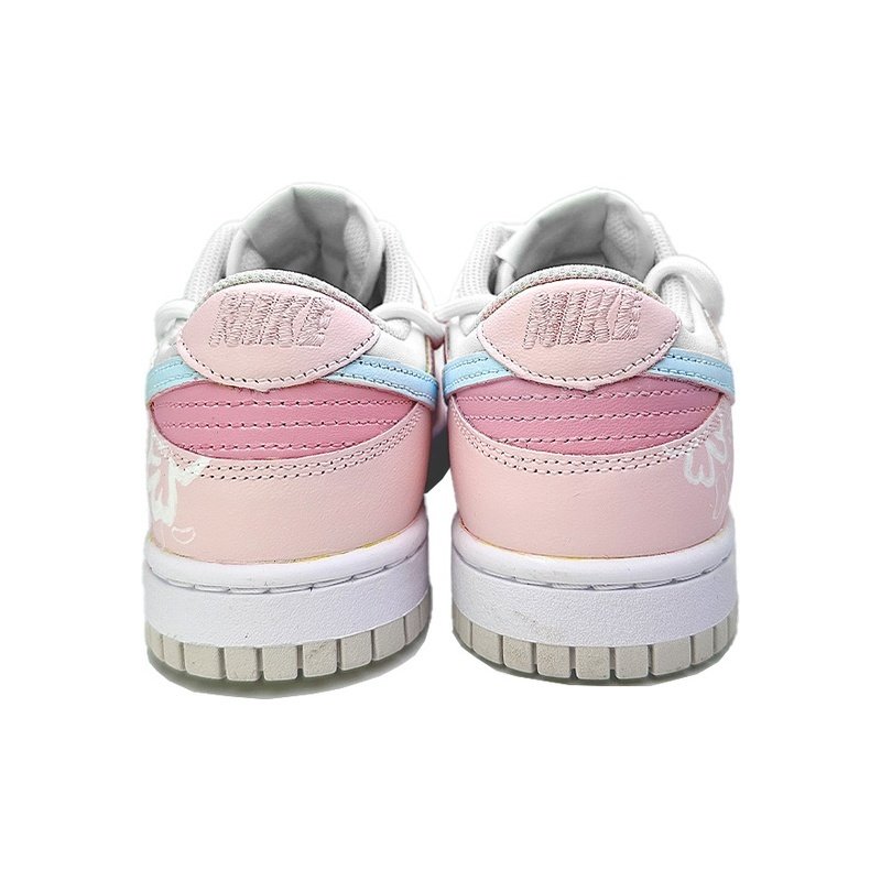 Custom Dunk Shoes Pink White Spring Sakura - Image 4