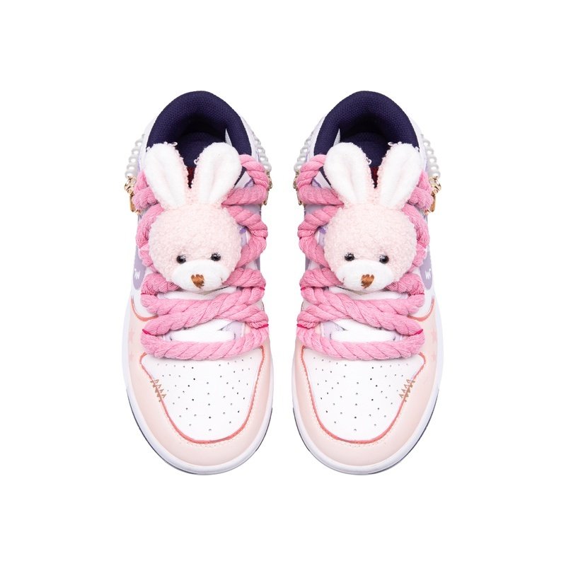 Custom Dunk Shoes Purple Pink Lovely Girl - Image 4