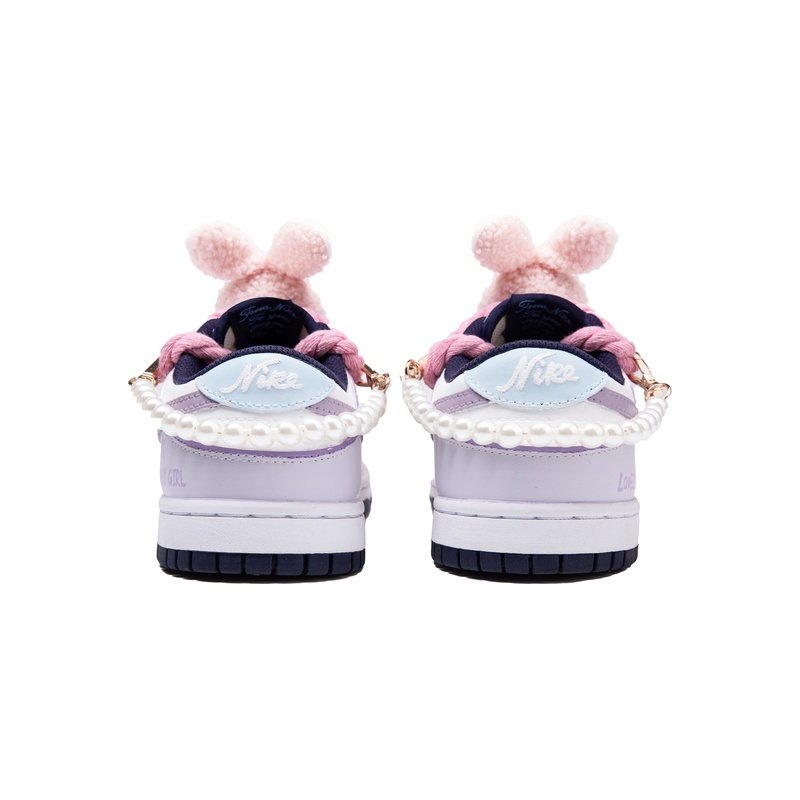Custom Dunk Shoes Purple Pink Lovely Girl - Image 5