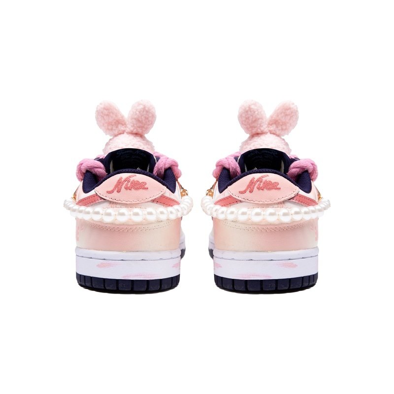 Custom Dunk Shoes White Pink Bunny Charm - Image 5
