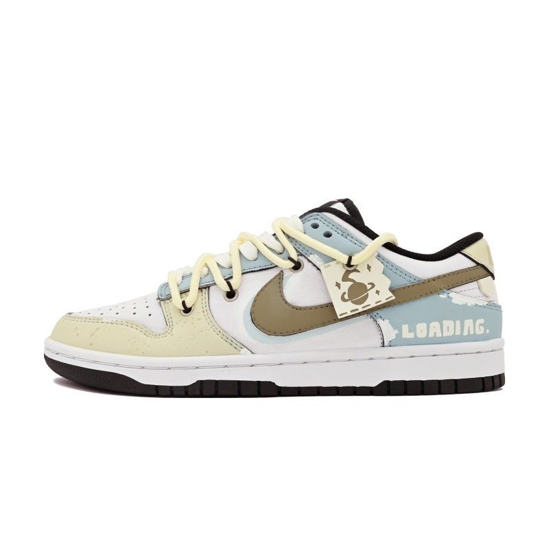 Custom Dunk Shoes Yellow Blue Initial Encounter