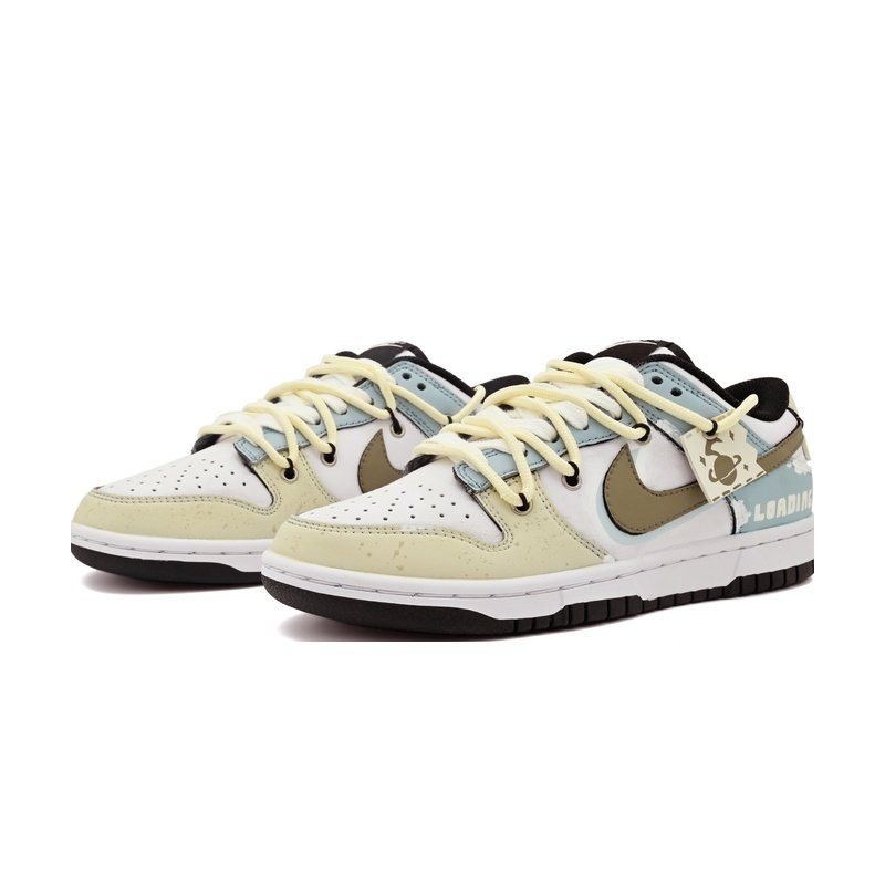 Custom Dunk Shoes Yellow Blue Initial Encounter - Image 3