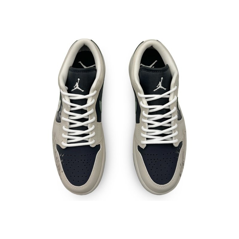 Custom Jordan Shoes Beige Black Mud Rain Night - Image 4