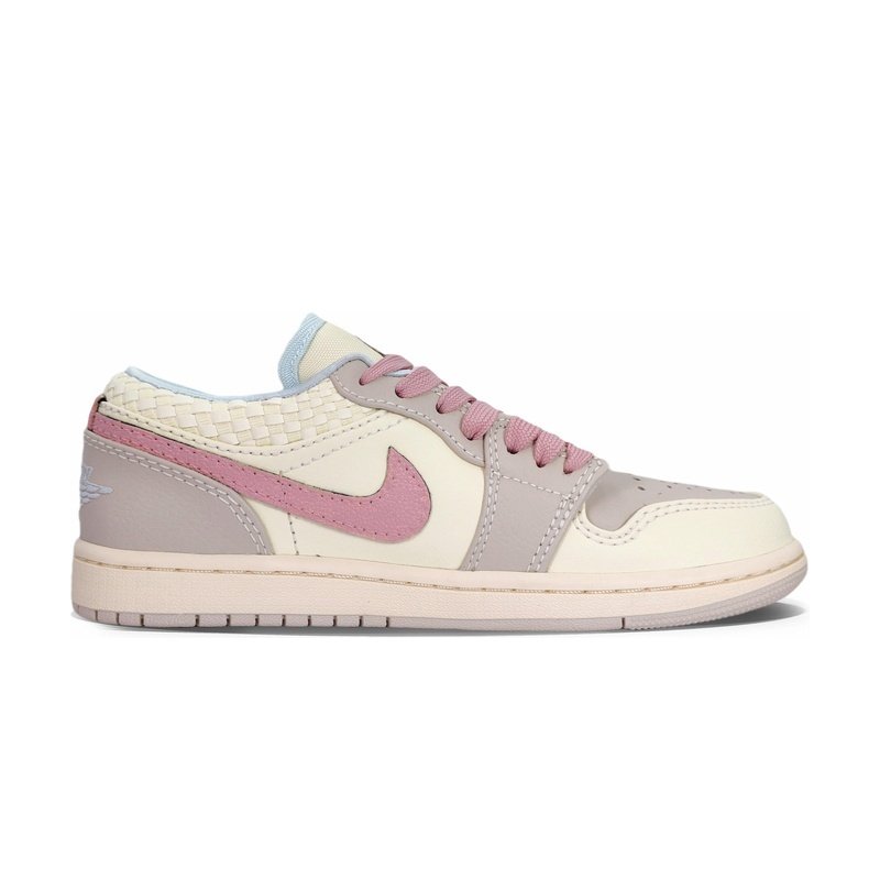 Custom Jordan Shoes Beige Pink Simple Life - Image 2
