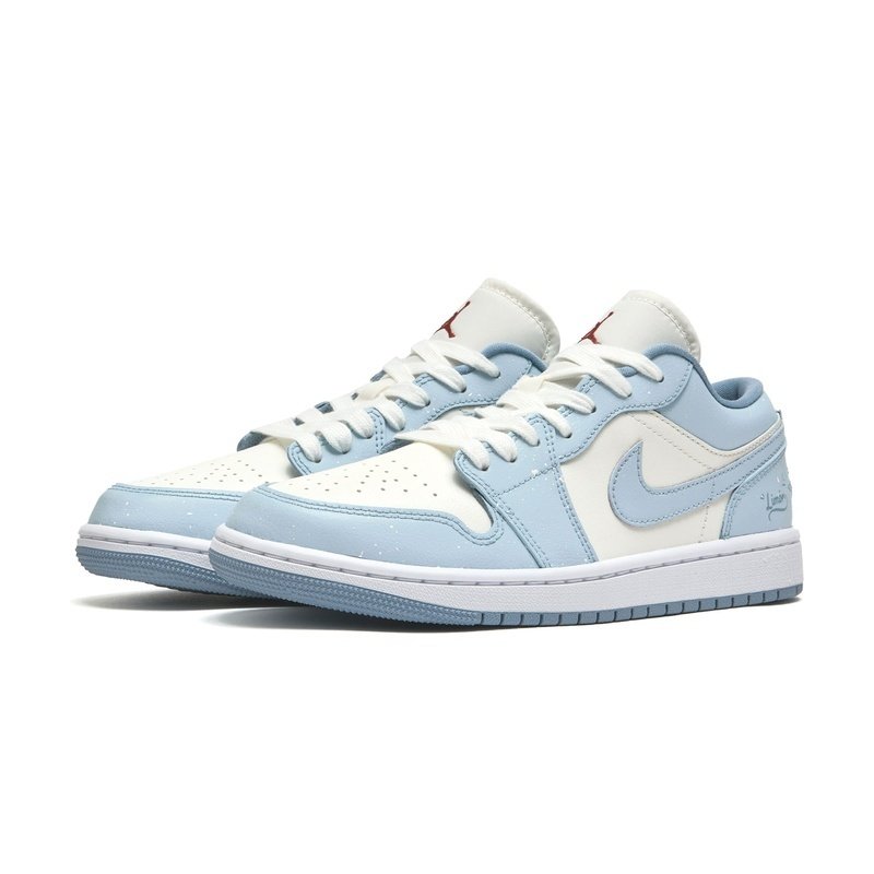Custom Jordan Shoes Blue White Mint Sea Salt - Image 3