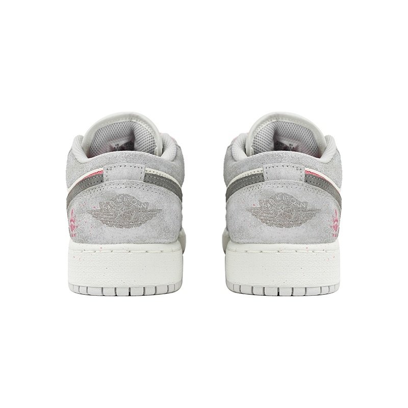 Custom Jordan Shoes Gray Pink Graffiti Street - Image 4