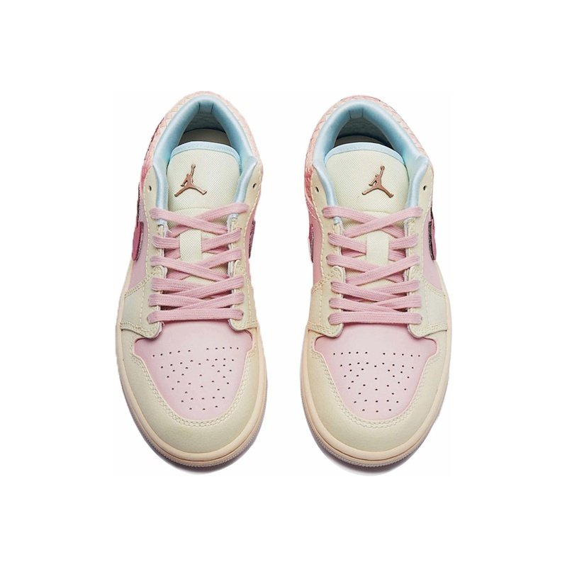 Custom Jordan Shoes Pink Beige Serpent Charm - Image 4