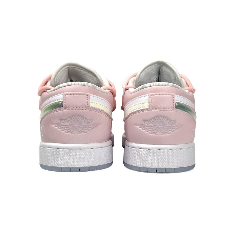 Custom Jordan Shoes Pink Silver Rabbit Tale - Image 4