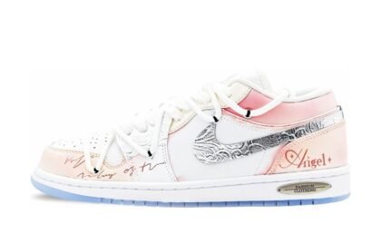 Custom Jordan Shoes Pink White Romantic Lover