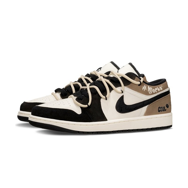 Custom Jordan Shoes White Brown Cool Design - Image 3