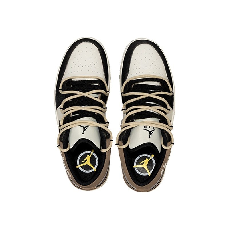 Custom Jordan Shoes White Brown Cool Design - Image 4